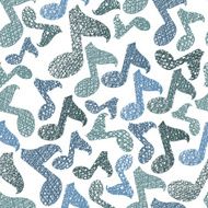 Music theme seamless pattern musical notes vector backdrop