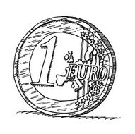 One Euro Coin Drawing
