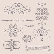 Hand drawn ornate design elements N10