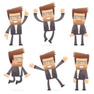 set of director character in different poses