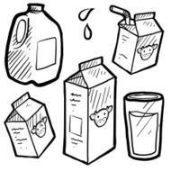Milk And Juice Cartons Sketch N2