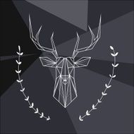 Geometric doodle deer