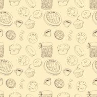 Seamless pattern with sweets N17