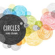 Hand Drawn Circles Background N4