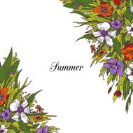 floral frame with flowers N4