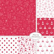 Set of Christmas seamless patterns N2