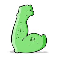 flexing monster arm cartoon N2