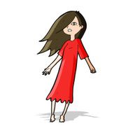 cartoon ghost like girl N13