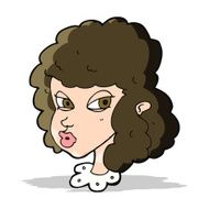 cartoon suspicious woman N30