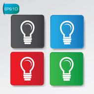 Light bulb on buttons vector