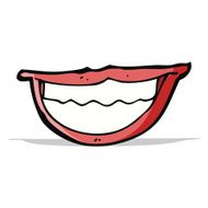 cartoon grinning mouth N16