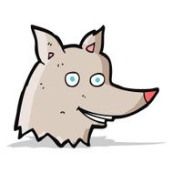 Cartoon Wolf Head N47