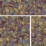 Colorful Background texture set Abstract triangles and curl