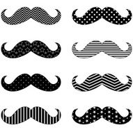 Mustache Pattern Set - illustration