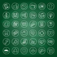 Hand drawn business set of buttons N2