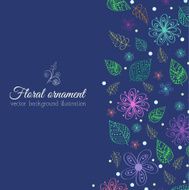 flower background concept of lines style N6