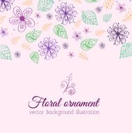 flower background concept of lines style N7