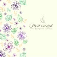 flower background concept of lines style N8