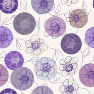 Seamless floral hand drawn pattern Abstract flowers colorful background N2