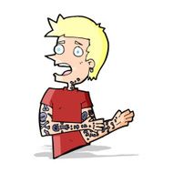 cartoon man with tattoos N13