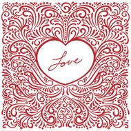 Elegant Ornate frame in red