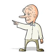 cartoon old man pointing N14