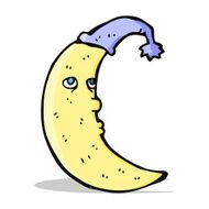 Sleepy Moon Cartoon N25