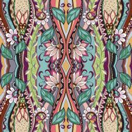 Seamless Floral Pattern (Vector) Hand Drawn Texture N160