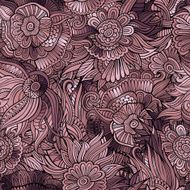 Vector seamless abstract flowers pattern N10