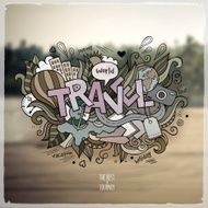 Travel hand lettering and doodles elements background N3