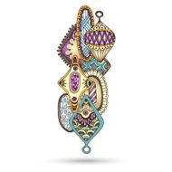 Henna Paisley Mehndi Doodles Design Element N7