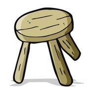 cartoon wooden stool N25