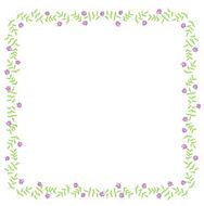 vector floral frame border with green leafs