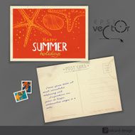 Old Postcard Design Template N4