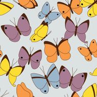 Pattern with butterflies