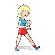 Cartoon Soccer Girl N20
