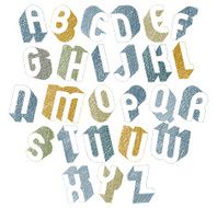Retro style 3d font with hand drawn lines texture