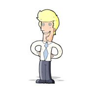 cartoon happy man N752