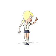 cartoon girl with idea N29