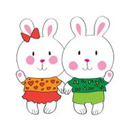 Cute bunny with love letter N3