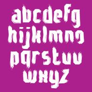Vector alphabet letters set hand-drawn script N2