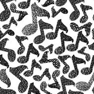 Music theme seamless pattern musical notes repeating backdrop
