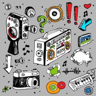 Music and video doodle set