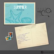 Old Postcard Design Template N5