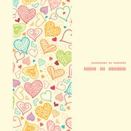 Vector doodle hearts heart silhouette pattern frame N26