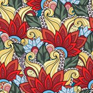 Seamless Floral Pattern (Vector) Hand Drawn Texture N161