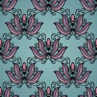 Seamless Floral Pattern (Vector) Hand Drawn Texture N163