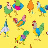 Hen and cock