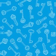 Seamless Doodle Mixed Keys