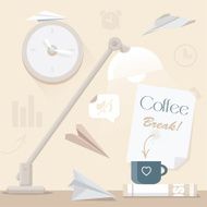 coffee break flat design modern illustration